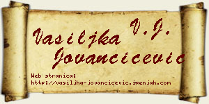 Vasiljka Jovančićević vizit kartica